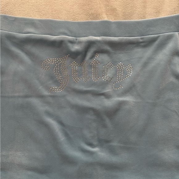 Juicy Couture Light Blue Velour Skirt XL - Picture 2 of 3